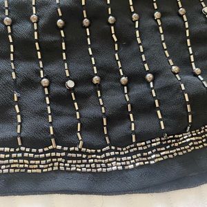 Silky Beaded Mini Skirt